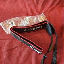Official Canon EOS 70D Camera Strap Woven Black Red Embroidered OEM DSLR Neck