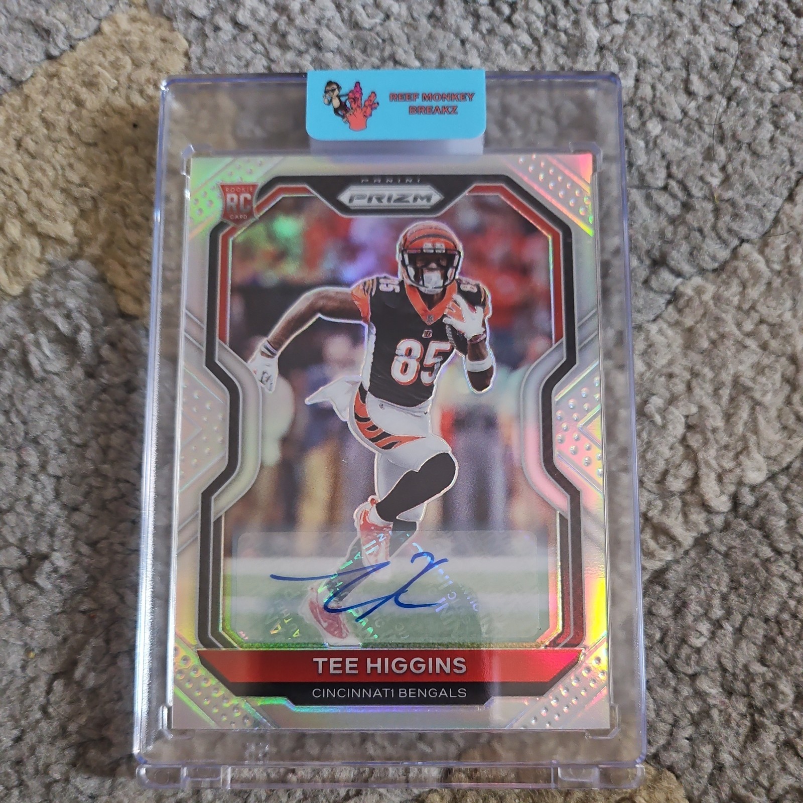2020 Panini Prizm - Rookie Tee Higgins #308 Silver Prizm Autographs