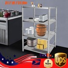 4-Tier Kitchen Shelves Shelf Rack Stainless Steel Shelving Organizer Rack Stand