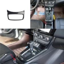Carbon Fiber ABS Console Storage Box Cover Trim For Nissan Sentra Sylphy 2013-19