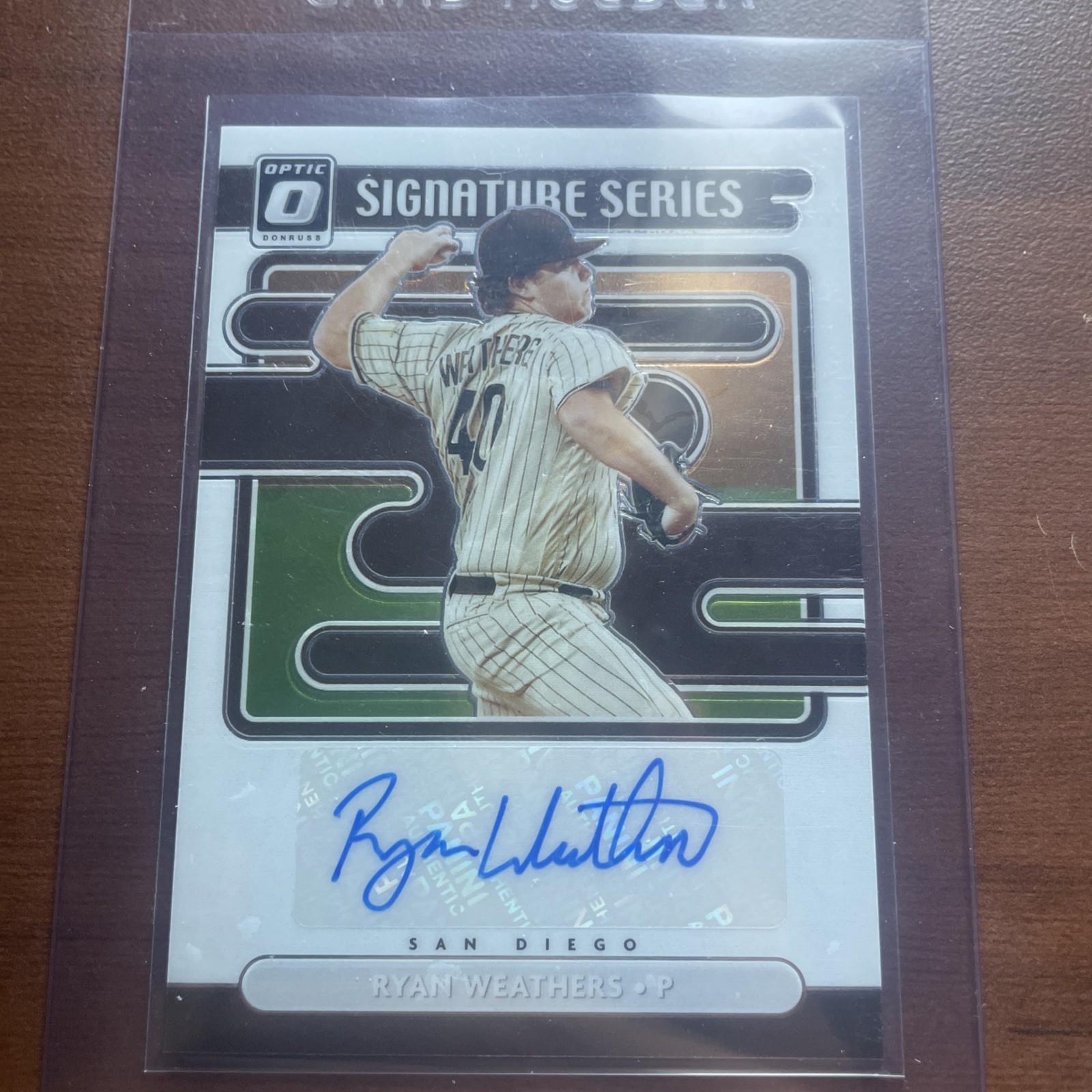 Ryan Weathers 2021 Donruss Optic #SS-RW Auto San Diego Padres