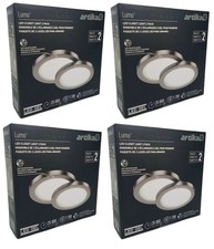 8-Pack Artika Lumo 8" LED CLOSET LIGHT Round Flat w Motion Sensor Brushed Nickel