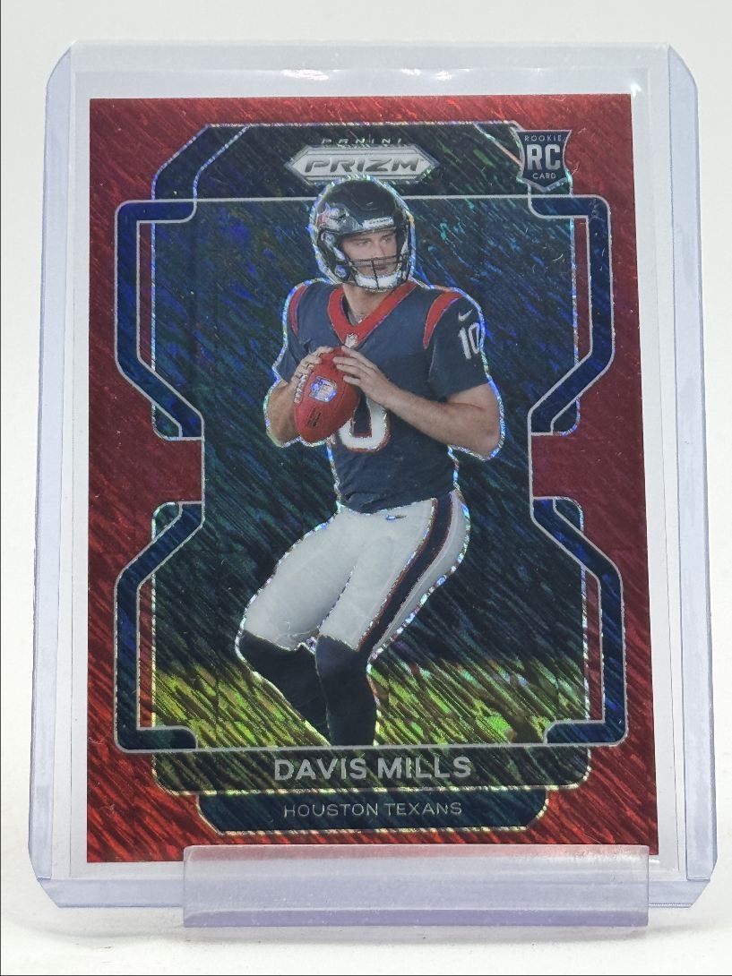 DAVIS MILLS 2021 PANINI PRIZM ROOKIE RED SHIMMER TEXANS RC /35 Q0660