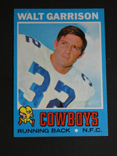 Walt Garrison 1971 Topps ROOKIE CARD #8. rookie card picture