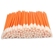 Wellgler's 3.65'' Lint Free Foam Cleaning Swabs,Multi-Purpose Orange 