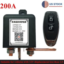 Wireless Remote Control 12V Car Battery Disconnect Relay Isolator Master Switch