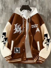 Lettermen Jacket Bomber LA CALIFORNIA Varsity Jacket Men's Sizes BIG 6XL