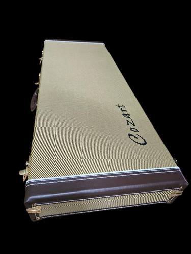 NEW GOLDEN SPARKLE TL COZART 6 STRING ELECTRIC GUITAR-WITH HARD SHELL TWEED CASE - 第 10/10 張圖片