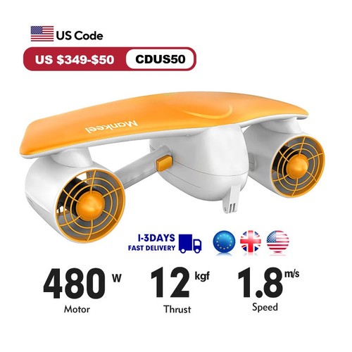 Mankeel W7 Electric Underwater Sea Scooter - 300W Dual Speed for Diving