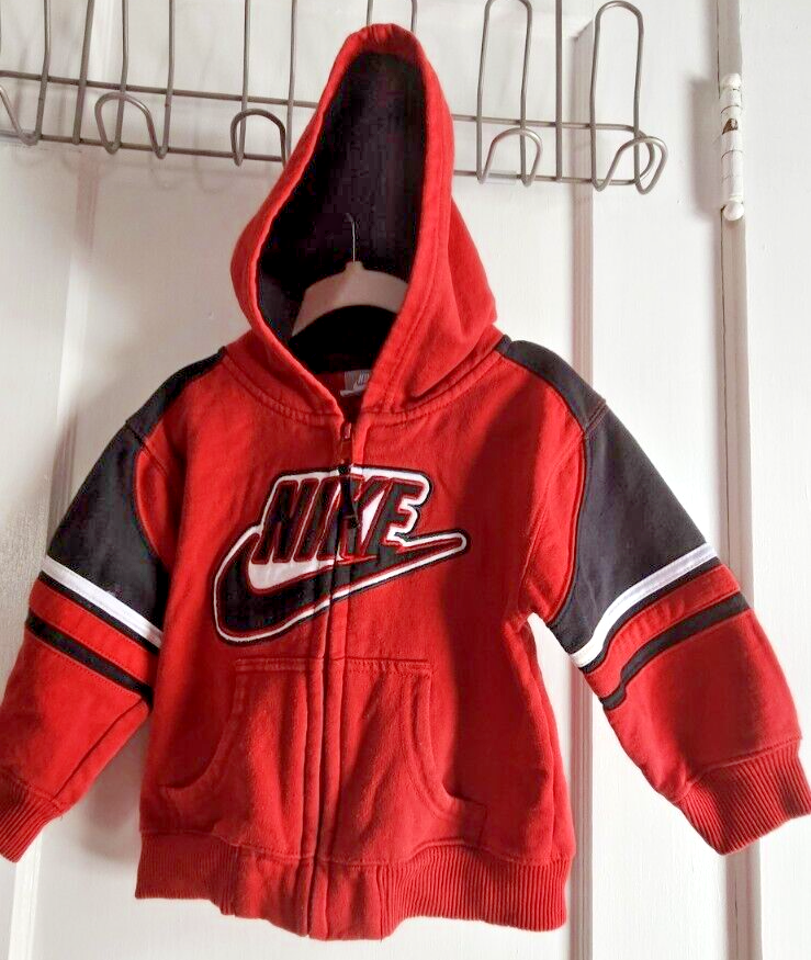 SACAI X NIKE NIKE 2009 full zip felpa con cappuccio spellout ricamata colorblock giacca ragazzo taglia 2T