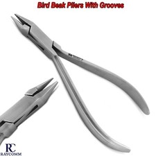 Orthodontics Bird Beak Pliers With Grooves Bending Loop Forming Dental Pliers CE