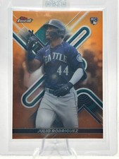 JULIO RODRIGUEZ 2022 TOPPS FINEST ORANGE REFRACTOR 24/25 ROOKIE RC #23 JC
