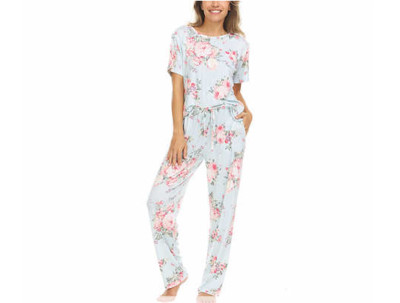 FN by Flora Nikrooz Womens Medium 2 Piece Pajama Set - Blue Floral