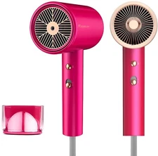 Water Ionic Hair Dryer, 1800W Blow Dryer With Magnetic Nozzle 2 Speed And 3 Heat