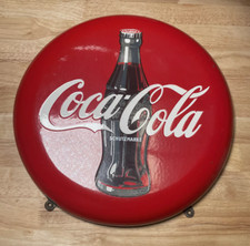 RARE 1960’s Austria Coca-Cola Metal Porcelain Sign “SCHUTZMARKE” 16” Dia Dome