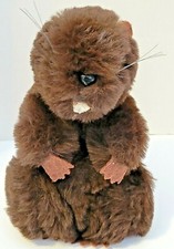 Vintage 1980 Dakin Pillow Pet Beaver Plush Doll Figure 8" tall