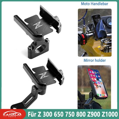 Für Z 300 650 750 800 Z900 Z1000 Handyhalter GPS Ständer Halterung LOGO ZX14R