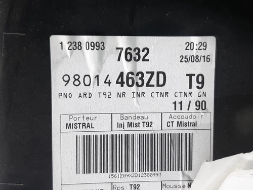 98014463ZD Guarnecido Puerta Trasera Derecha para PEUGEOT 308 SW Allure 7935610 - Imagen 2 de 6