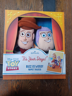 2010 Hallmark Toy Story Puppet Theater Buzz Lightyear Woody Its Your Stage