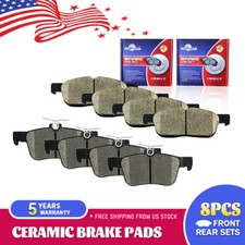 Front and Rear Ceramic Brake Pads For 2015 - 2018 Ford Edge Lincoln MKX Nautilus