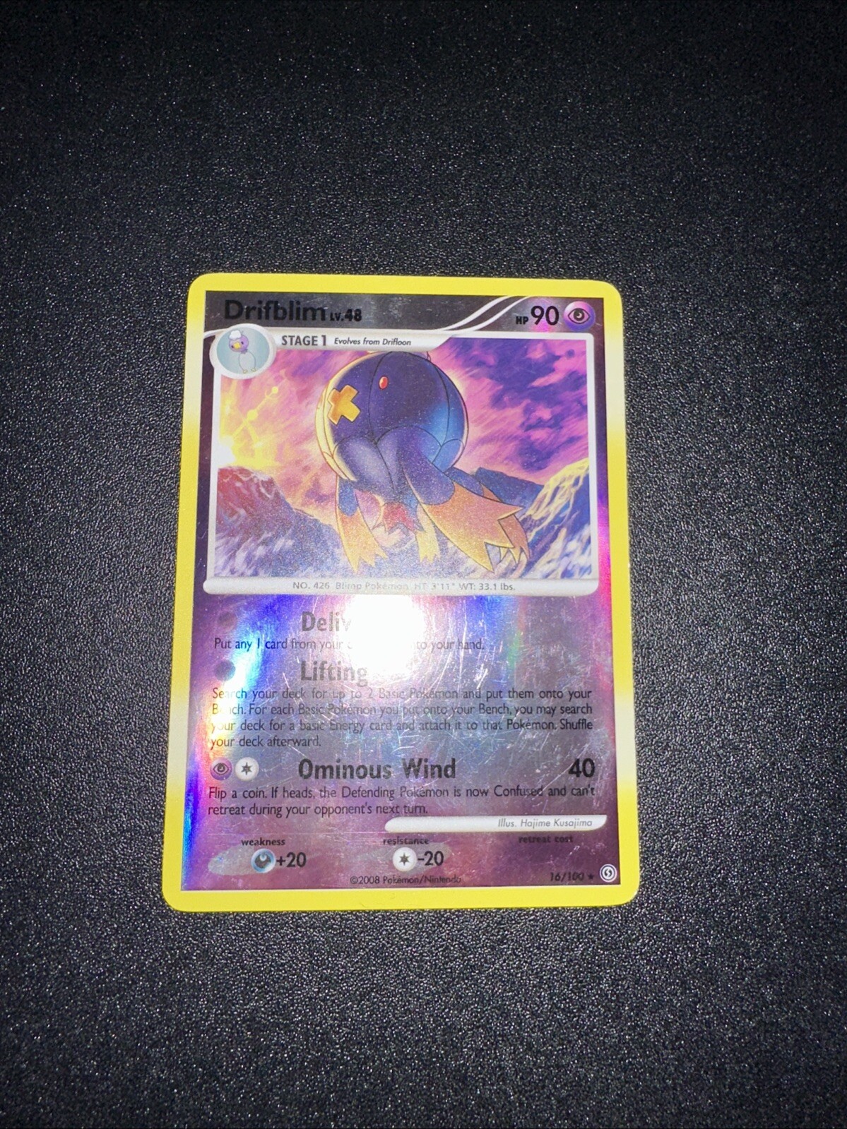 Pokémon TCG Drifblim Stormfront 16/100 Reverse Holo Rare LP