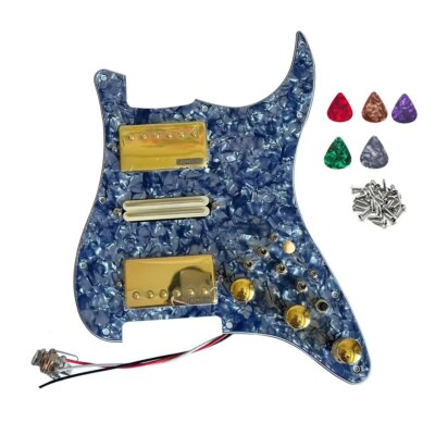 HSH Prewired Start Pickguard Gold Wilkinson WVS Alnico Pickup Coil Split Switch