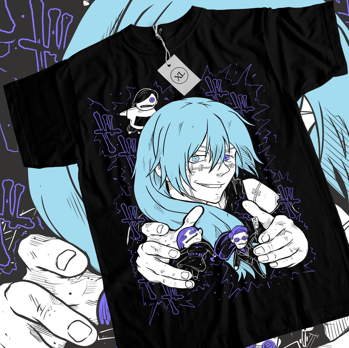 Mahito T-Shirt Jujutsu Kaisen Gojo Girl Anime Horror Manga Black
