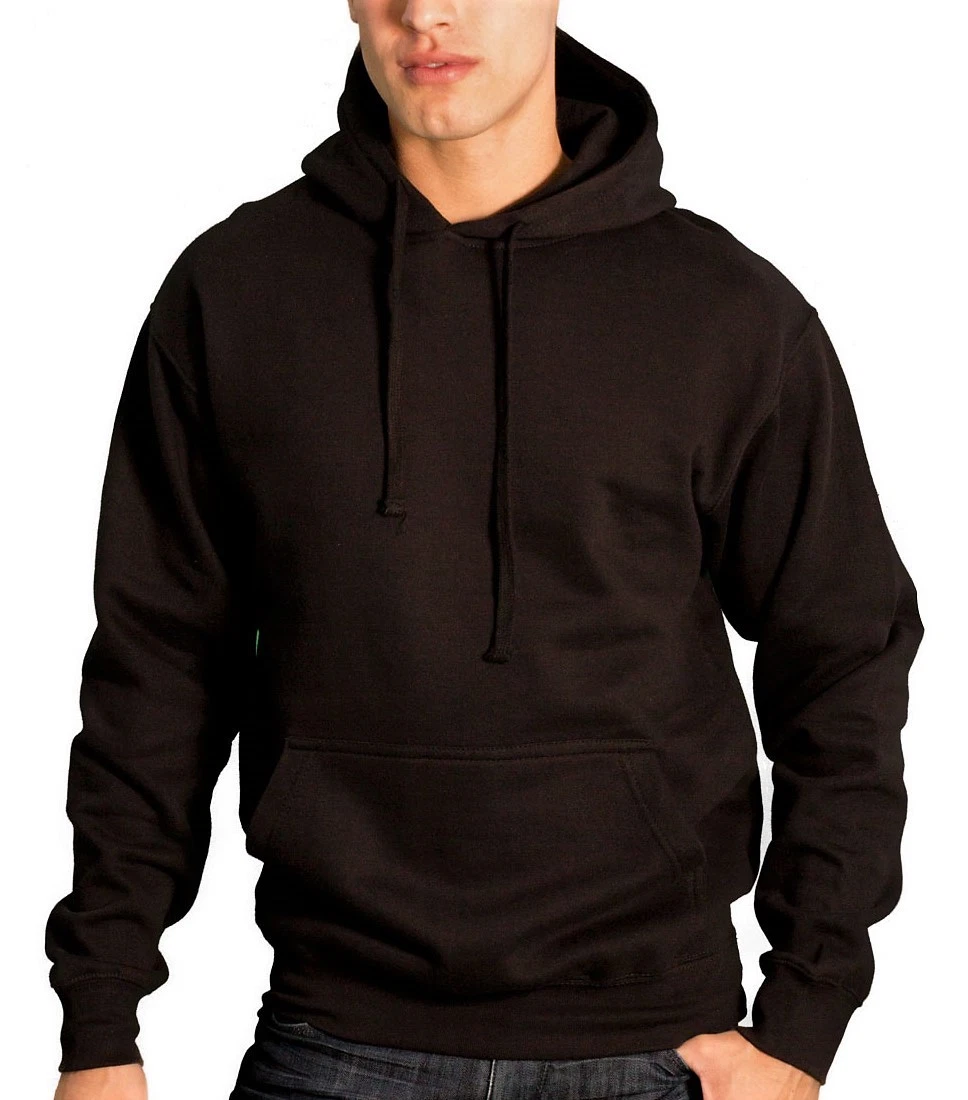 Plain Black hoodies Heavyweight Pullover Fleece Cotton Hoodie