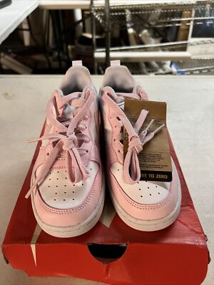Nike Court Borough Low Recraft GS White Pink Foam Strap Casual