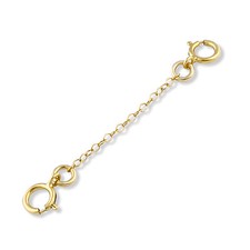 Cadena de seguridad para pulsera de 1 mm llena de oro 14k 1", 2", 3"