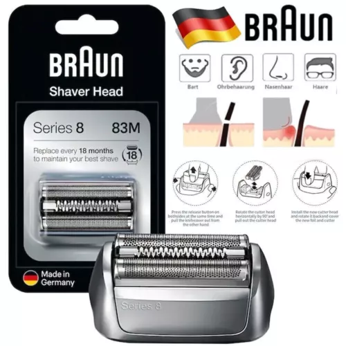Original Braun Series 8 Cassette 83M. Scherkopf Scherfolie Klingenblock Kombipa - Bild 2 von 4