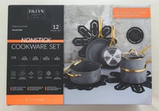 Bklyn Steel Co Constellation Collection 12 Pc Aluminum Nonstick Cookware Set