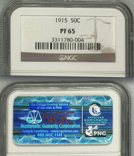 1915 NGC PR65 Mintage 450 = 2nd Lowest 1859-Today! $2,935 APR Barber Half Dollar