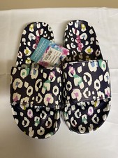 Womens Large 9-10 Leopard Print Flip Flops New