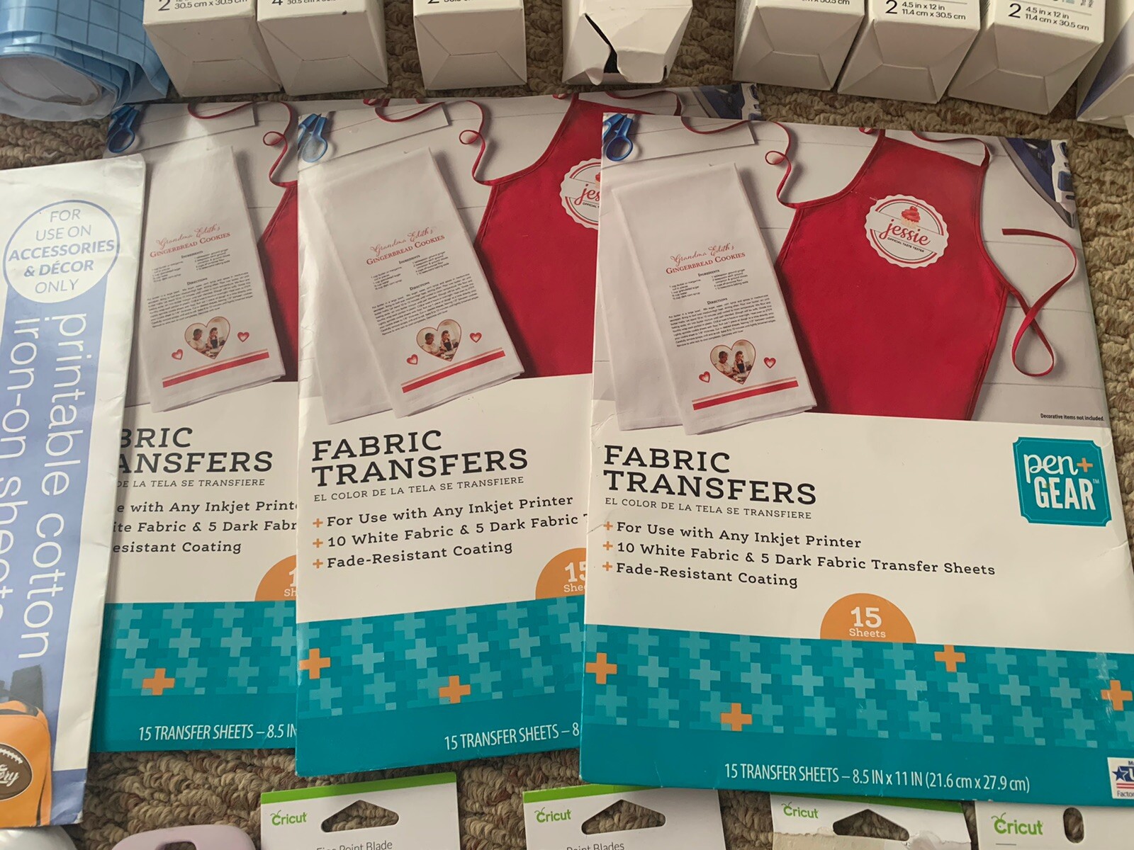 Cricut Lot Tools Accessories Bundle Fabric Transfers Blades Infusible