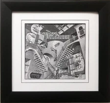 M.C.Escher "Relativity" '53 CUSTOM FRAMED Art Staircase