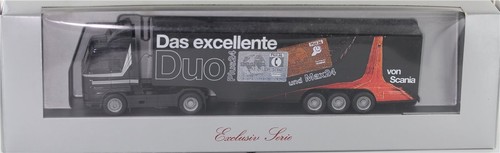 Herpa 173858 Scania 143M Streamline Koffersattelzug Das excellente Duo 1:87 OVP - 第 1/5 張圖片