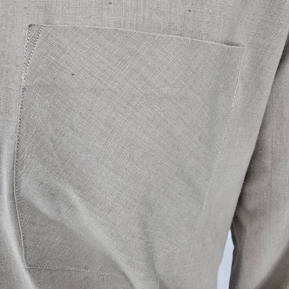 Camisa de vestir vintage años 70 topo cuello ancho puño francés manga larga bolsillo (L) Foto 2 de 4