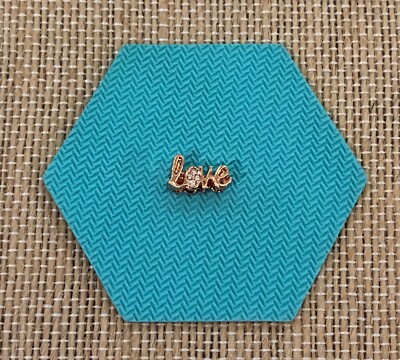 Origami Owl Slider Rose Gold ''LOVE'' Slider w/ Swarovski Crystal - NEW - BS1014