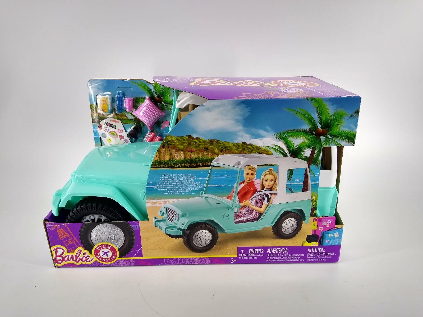 barbie jeep pink passport