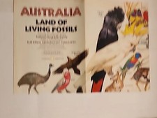 AUSTRALIA National Geographic Map LAND OF LIVING FOSSSILS Special Map MINT