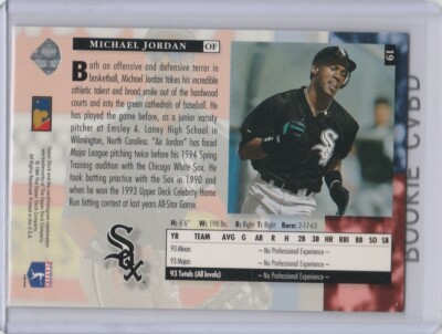 Baseball Rookie Michael Jordan Star Rookie Card Value MICHAEL