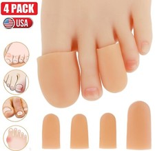4PCS Gel Toe Cap Silicone Toe Protector Toe Guards Cushion for Corn Callus USA