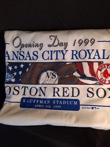Vintage NEU 1999 Kansas City Royals vs Boston Red Sox Eröffnungstag Shirt XXL Neu mit Etikett - Bild 8 von 8