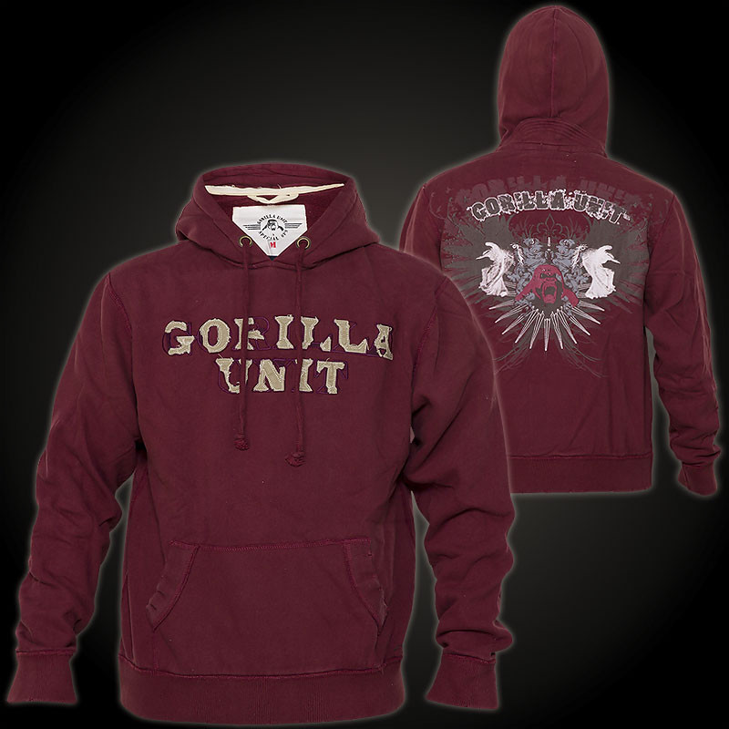 Толстовка с капюшоном GORILLA UNIT Two Angels Толстовки Weinrot Толстовка Herren Two Angels