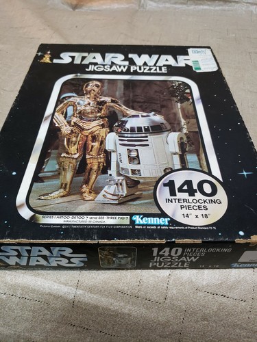 Vintage-1977 Star Wars R2/D2 & C-3PO Kenner Jigsaw Puzzle Complete 14”x18” - Picture 3 of 6