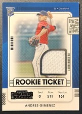 2021 Panini Contenders Rookie Ticket Jersey Andres Gimenez #RTJ-AG RC