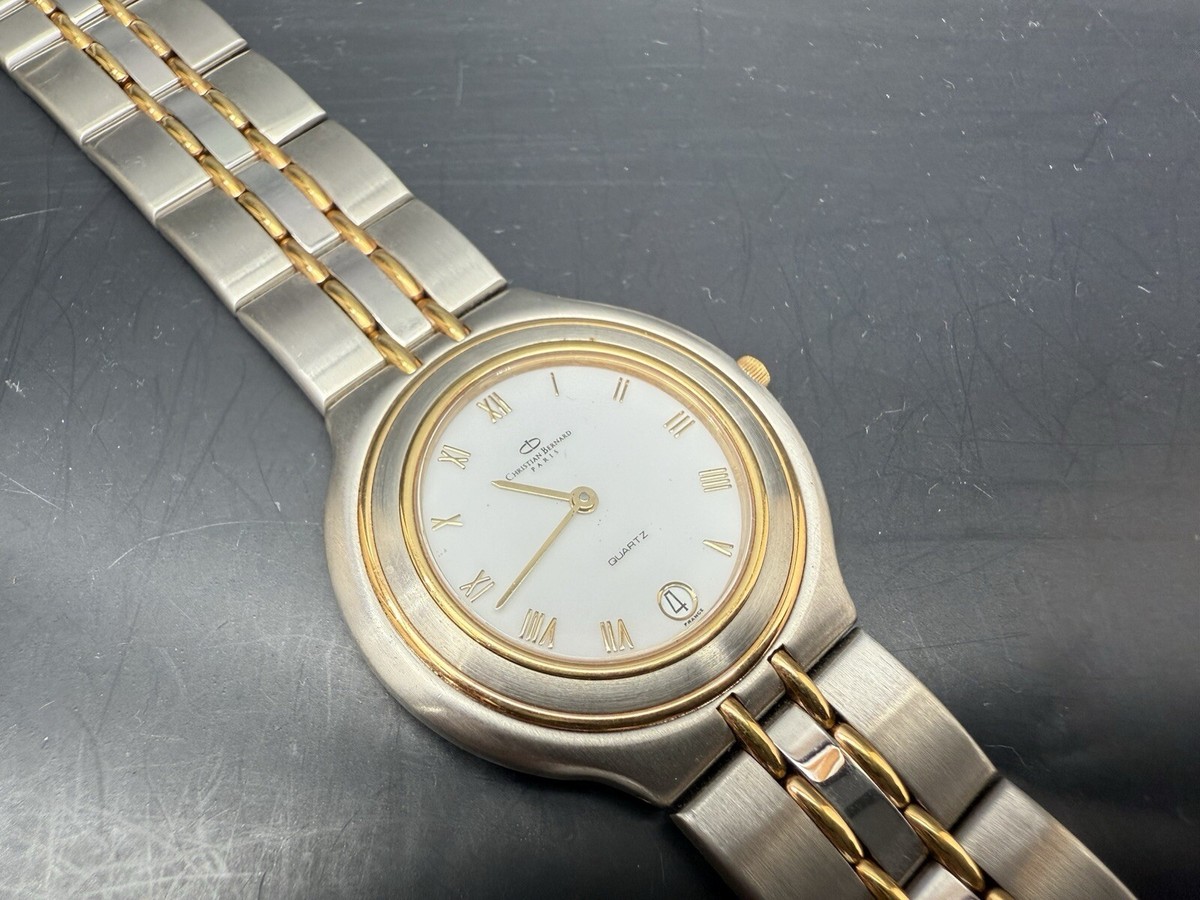 NOS Stainless Steel/Gold Christian Bernard Paris Dress Watch. | eBay