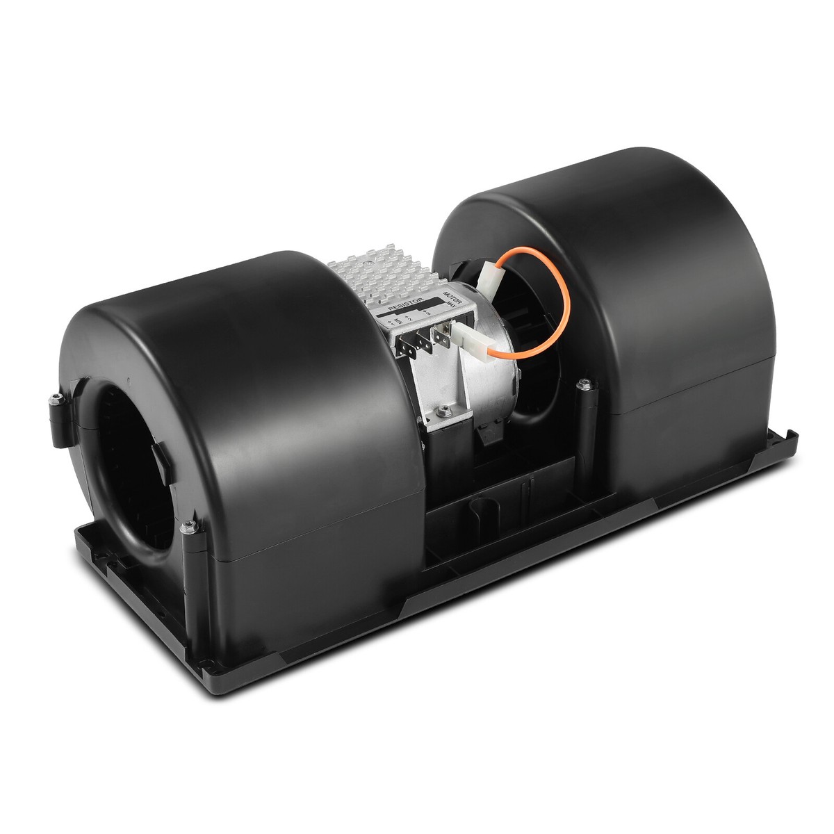 A-Premium HVAC Heater Blower Motor Assy For Dual Wheel 12 V W/ 3 Speed Resistor