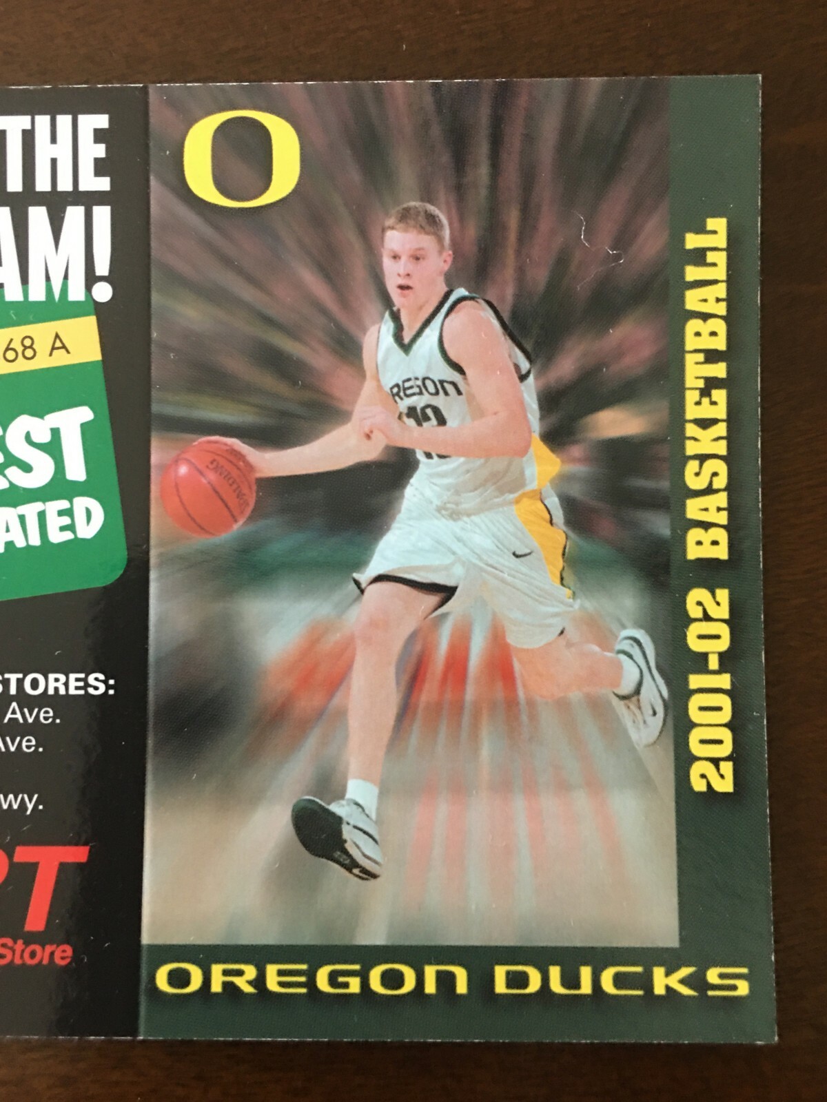 2001-2002 Oregon Ducks basketball schedule unfolded, Luke Ridnour, Blaine HS | eBay